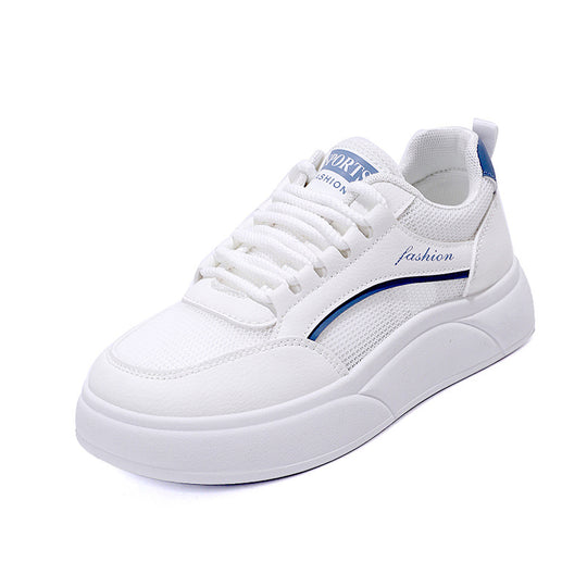 Damen Komfortable Fashion Sneakers mit dicker Profilsohle und atmungsaktiver Mesh-Oberfläche EB