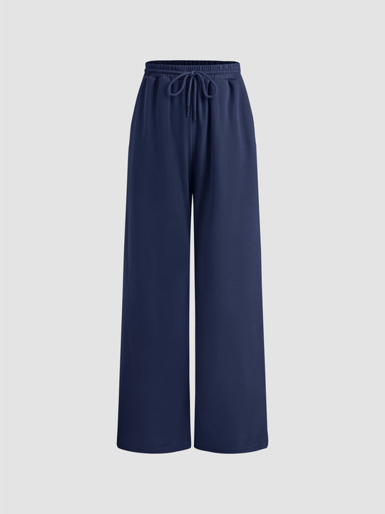 Damen weite Jersey-Hose mit elastischem Bund und Kordelzug EB