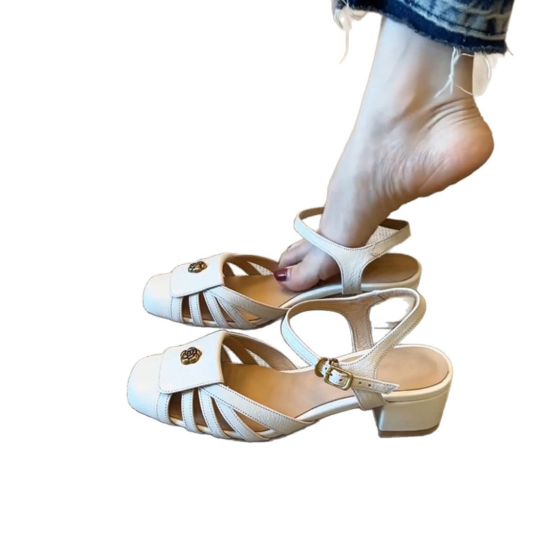 Damen Stylish Komfort-Sandalen mit eleganter Applikation EB
