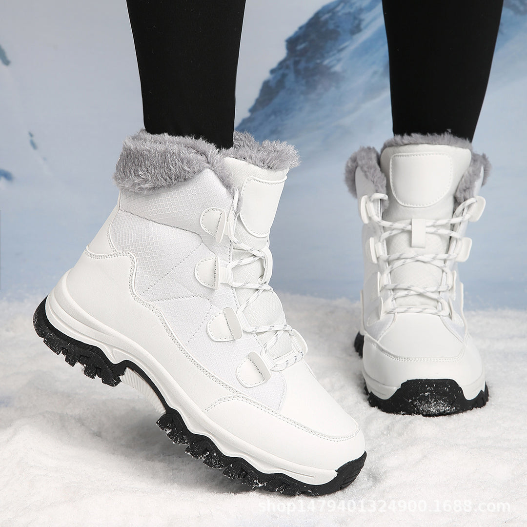 Damen Warme Winterstiefel mit isolierendem Fleece und rutschfester Sohle EB