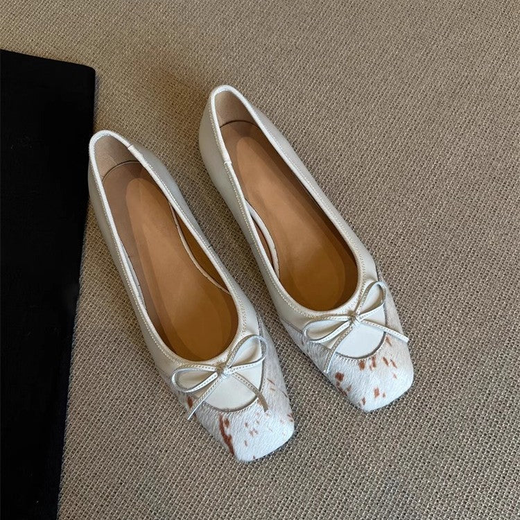 Damen Ballerina-Schuhe mit einzigartigem Design und charmantem Schleifendetail EB