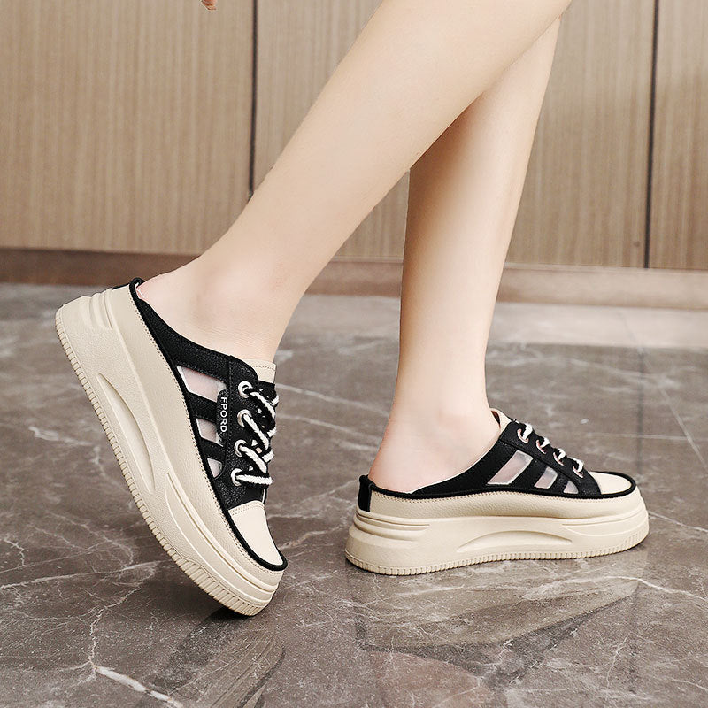 Damen Slip-On Sneakers mit atmungsaktivem Mesh und rutschfester Sohle EB
