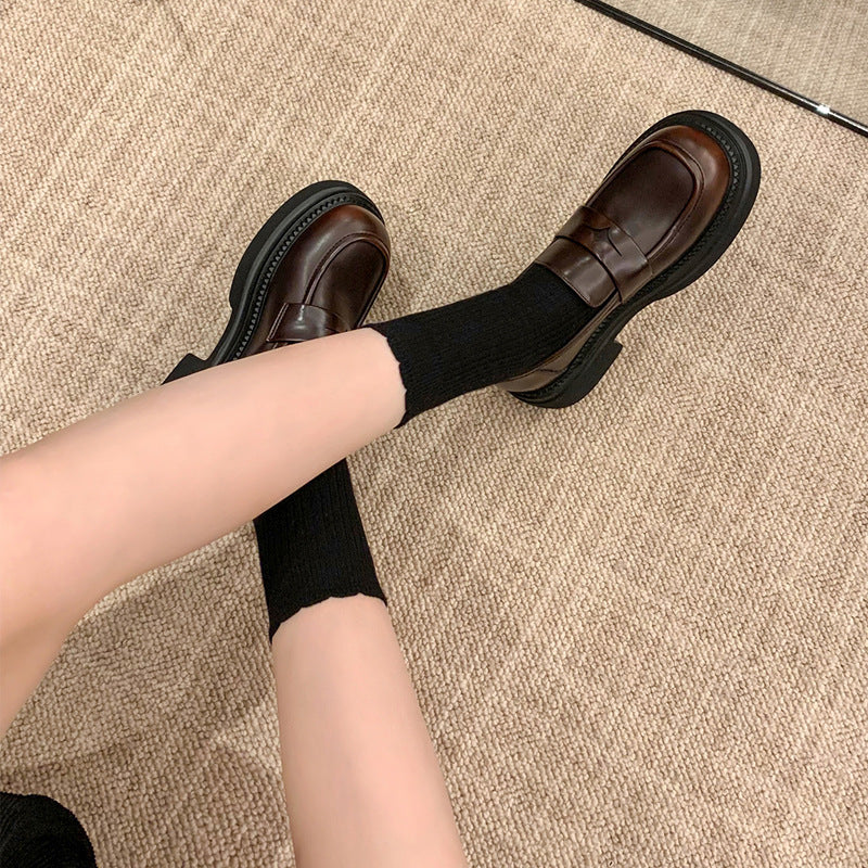 Damen stilvolle Low-Boots mit klobiger Sohle EB