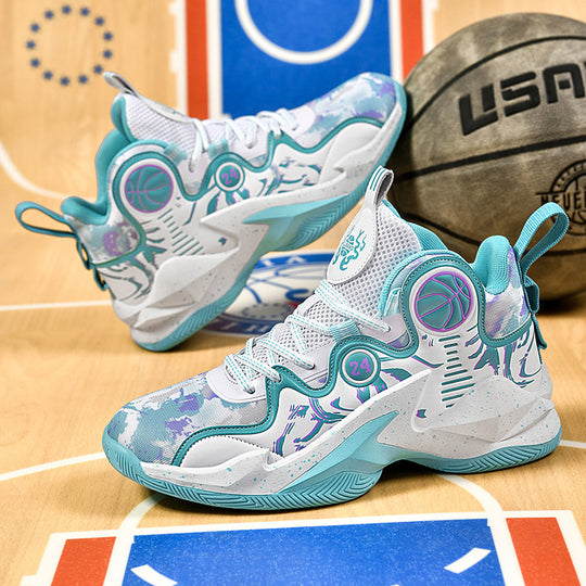 Damen Hochleistungs-Basketball-Sneaker mit atmungsaktivem Mesh-Obermaterial und rutschfester Sohle EB