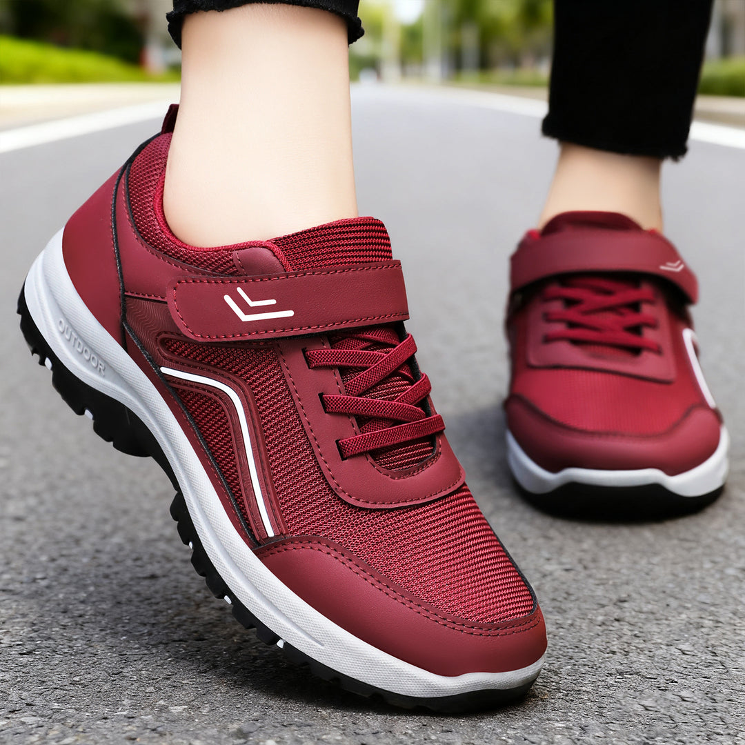 Damen Sportliche Outdoor-Sneaker mit verstellbarem Klettverschluss und rutschfester Sohle EB