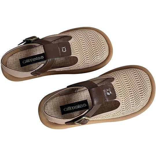 Damen Sandalen mit atmungsaktiver Netzstruktur und verstellbarem Riemen EB