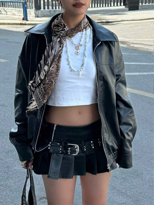 Damen Modische jacke im trendigen Oversized-Stil EB