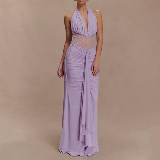 Damen Elegantes Abendkleid mit raffinierten Spitzeneinsätzen EB