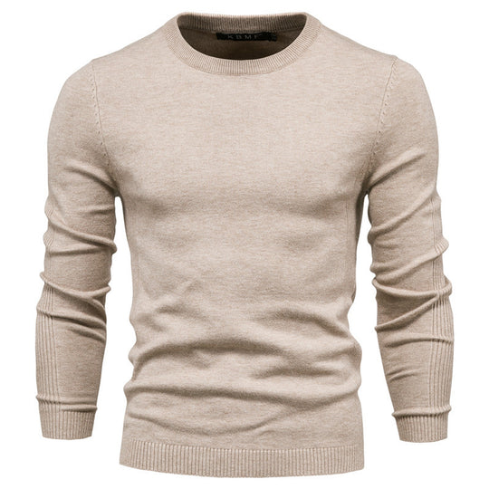 Herren Rundhals Pullover aus hochwertiger Baumwolle EB