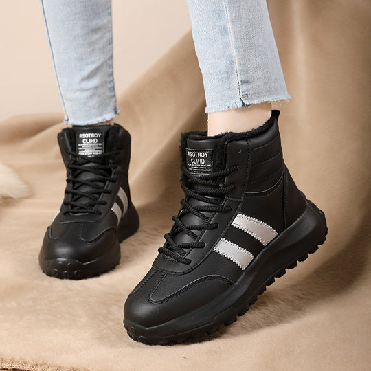 Damen Hohe und isolierte Winterstiefel mit rutschfester Sohle EB