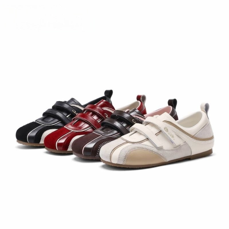 Damen Sportliche Sneakers mit metallic Akzenten und praktischen Klettverschlüssen EB