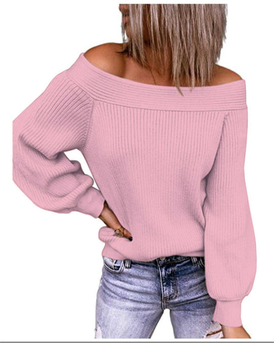 Damen Off-Shoulder Strickpullover EB