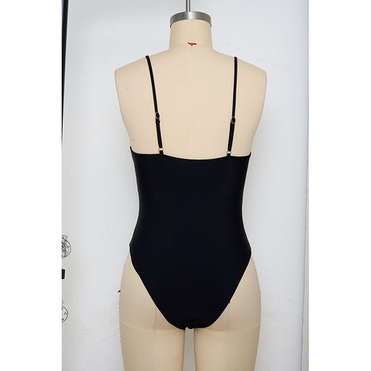Damen Einteiler Badeanzug mit elegantem Push-Up-Bustier EB