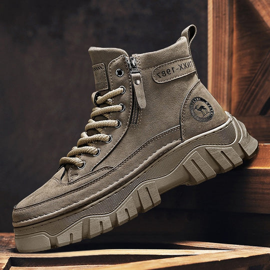 Damen Modische High-Top Stiefel mit robustem Profil und innovativem Verschlusssystem EB