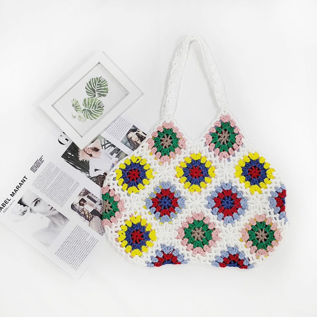 Damen Handgefertigte Häkel-Shopper-Tasche EB