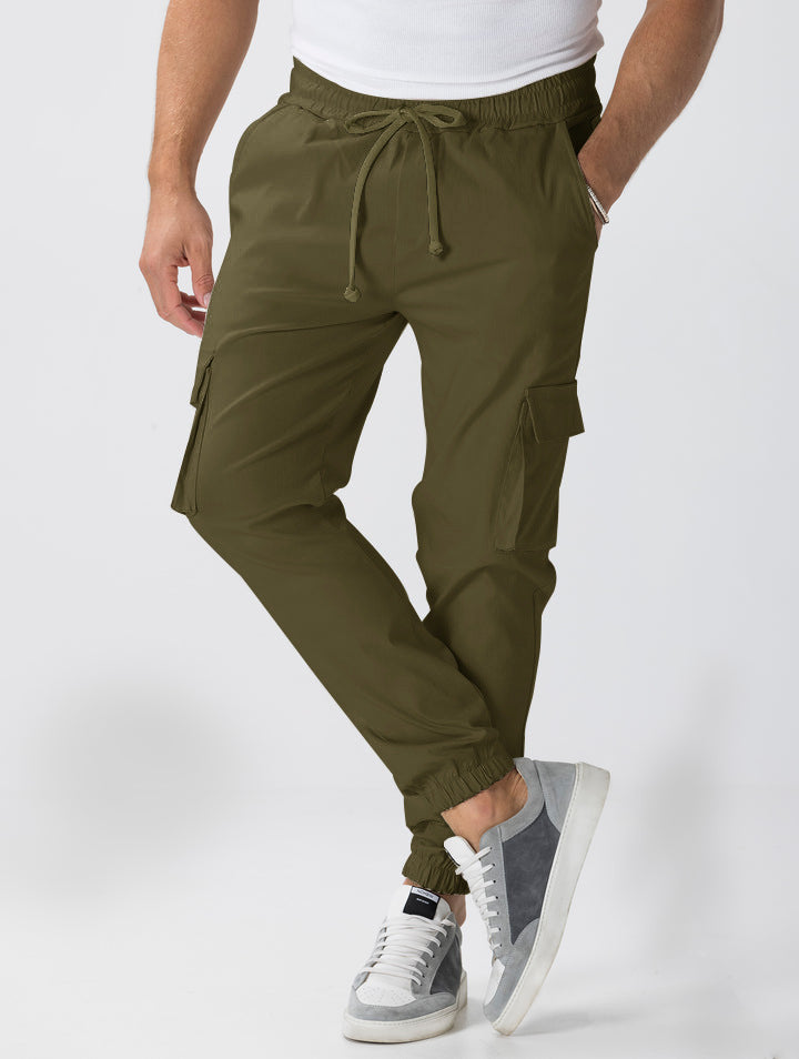Herren Cargo-Hose mit elastischem Bund und praktischen Seitentaschen EB