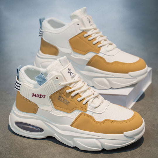 Damen Sportliche Chunky Sneakers mit atmungsaktiven Mesh-Elementen und gepolsterter Laufsohle EB