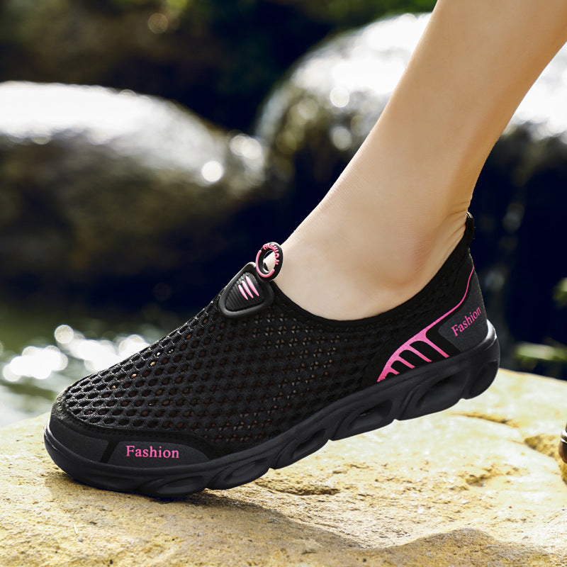 Damen Sportliche Mesh-Schuhe mit flexibler Sohle und atmungsaktiver Oberflächenstruktur EB