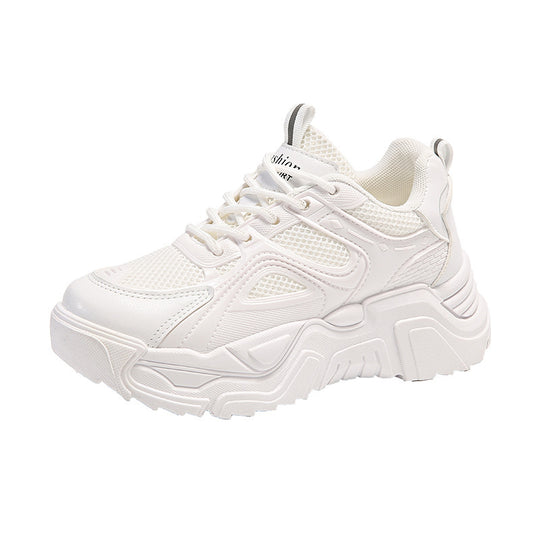 Damen Sportliche Plattform Sneaker mit atmungsaktivem Obermaterial und robustem Sohlenprofil EB