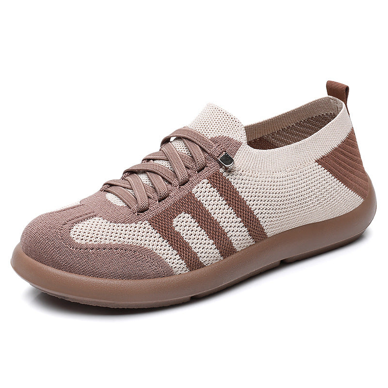 Damen nan atmungsaktiver Strick-Sneaker mit nahtlosem Sockenschaft, verstärkter Zehenkappe und flexibler EVA-Laufsohle EB