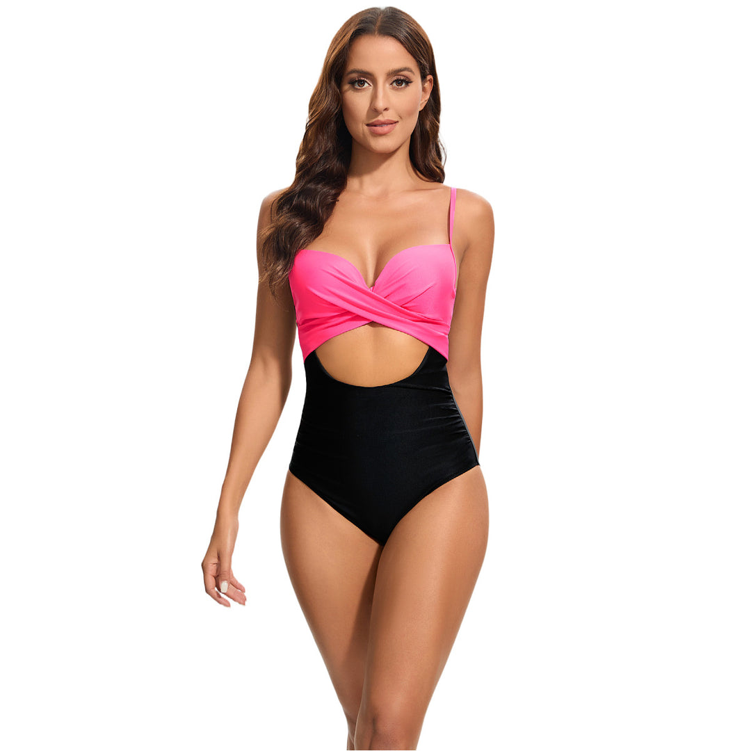 Damen Modischer Einteiler Badeanzug mit Cut-Out-Details EB