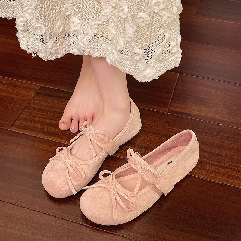Damen Ballerinas mit modischem Schleifen-Design und weicher Sohle EB