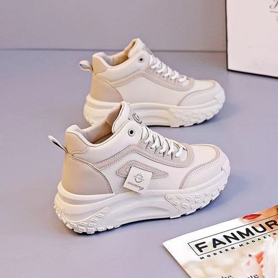 Damen modische High-Top Sneakers mit stoßdämpfender Sohle EB