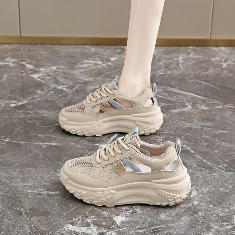 Damen Sportliche Sneakers mit atmungsaktivem Netz-Obermaterial von EB