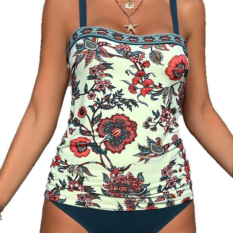 Damen Tankini mit floralem Design und bequemen Trägern EB