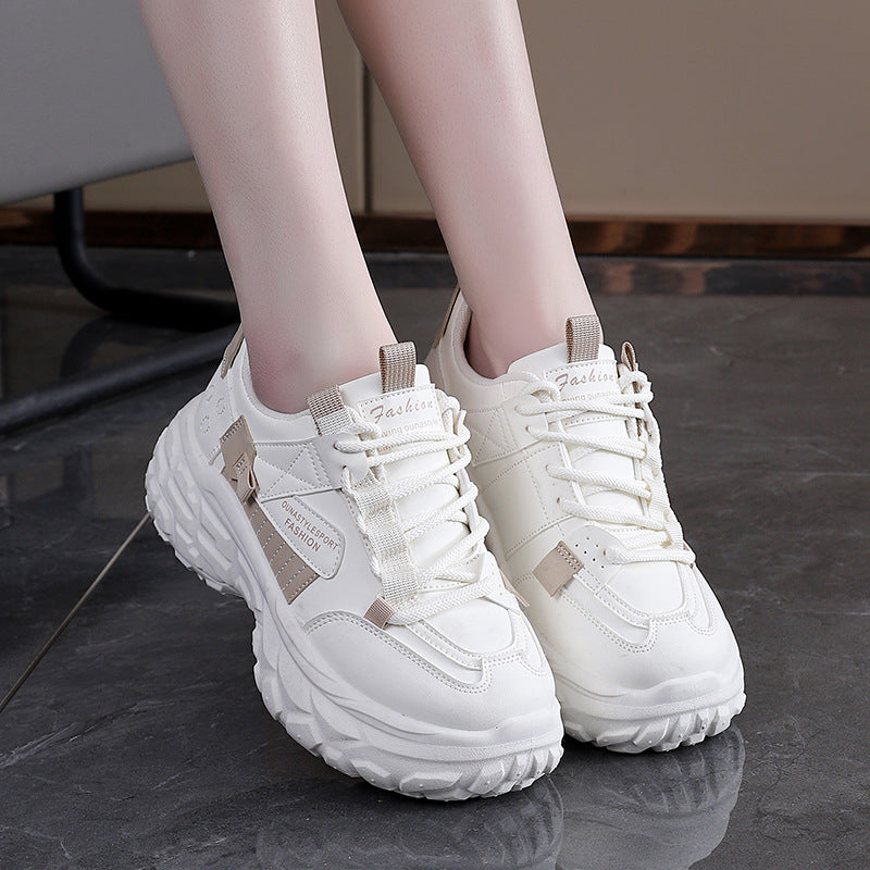 Damen Komfortable Lauf- und Freizeitschuhe mit dicker Sohle EB
