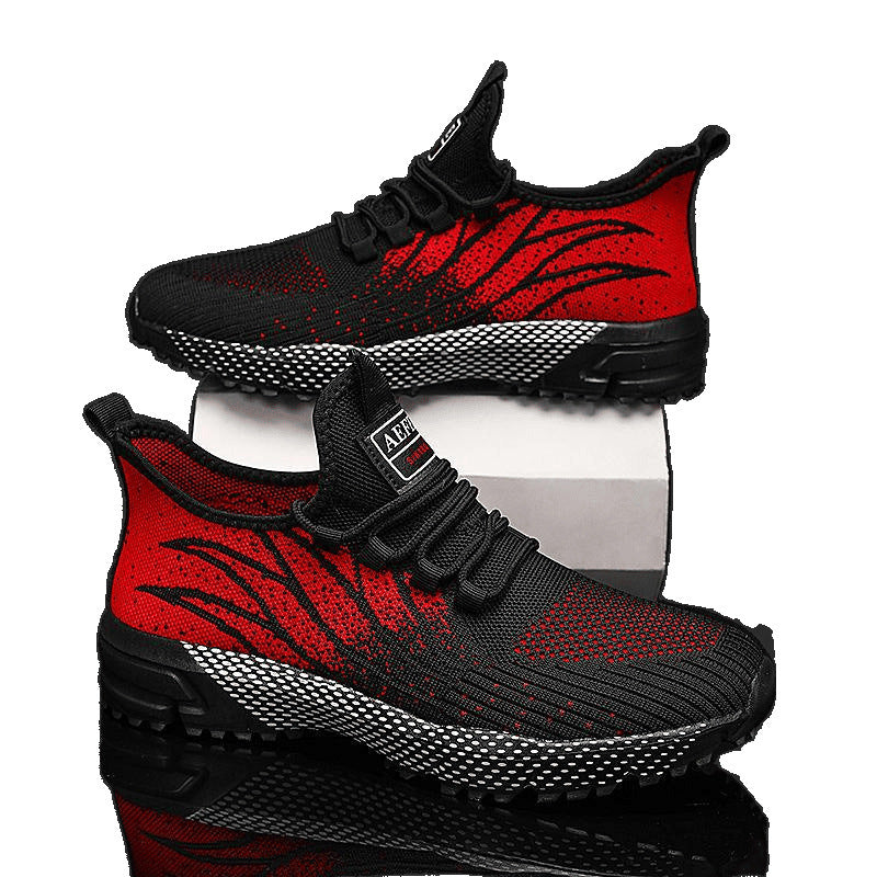 Damen Sportliche Lauf-Sneakers mit modernem Strickdesign EB