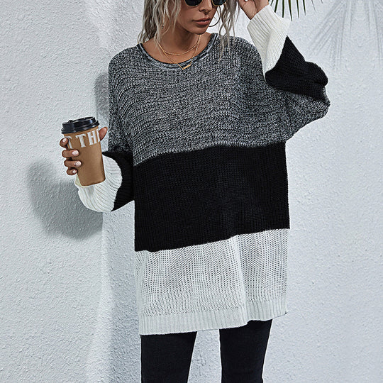 Damen lässiger Oversized Pullover EB