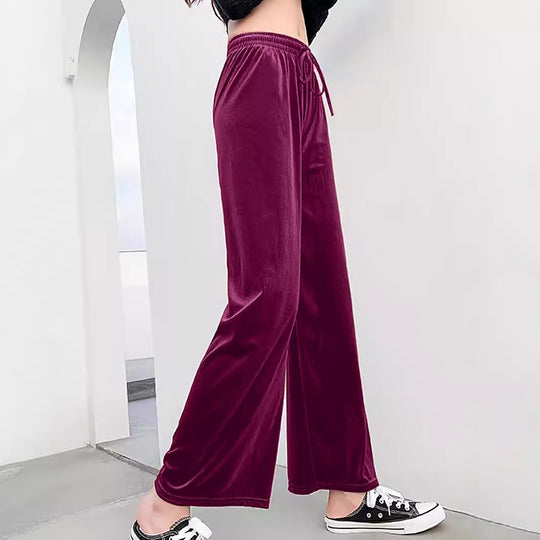 Damen Freizeit-Hosen mit elastischem Bund und weitem Schnitt EB