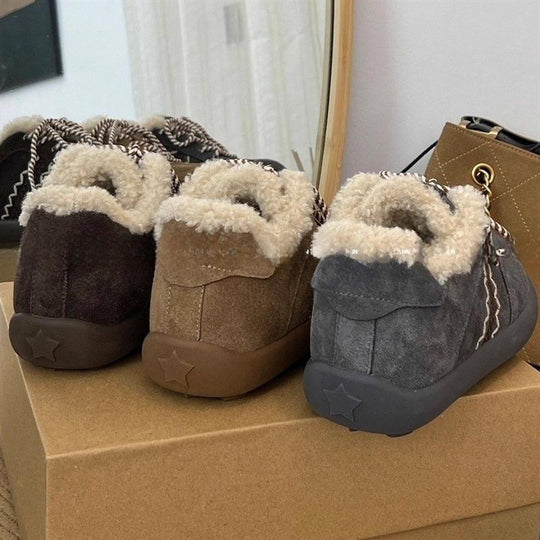 Damen Bequeme Hausschuhe mit kuscheligem Innenfutter und robustem Profil EB