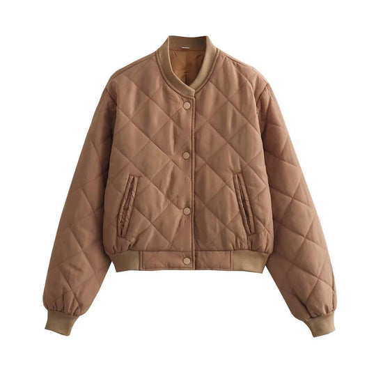 Damen gesteppte Übergangsjacke mit komfortablem Schnitt und praktischen Taschen EB