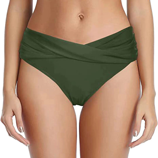 Damen Hochgeschnittenes Bikini-Höschen mit Wickel-Design EB