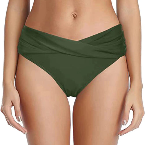 Damen Hochgeschnittenes Bikini-Höschen mit Wickel-Design EB