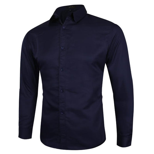 Herren nan Slim-Fit Businesshemd mit Kentkragen Stretchkomfort und bügelleichter Baumwollmischung EB