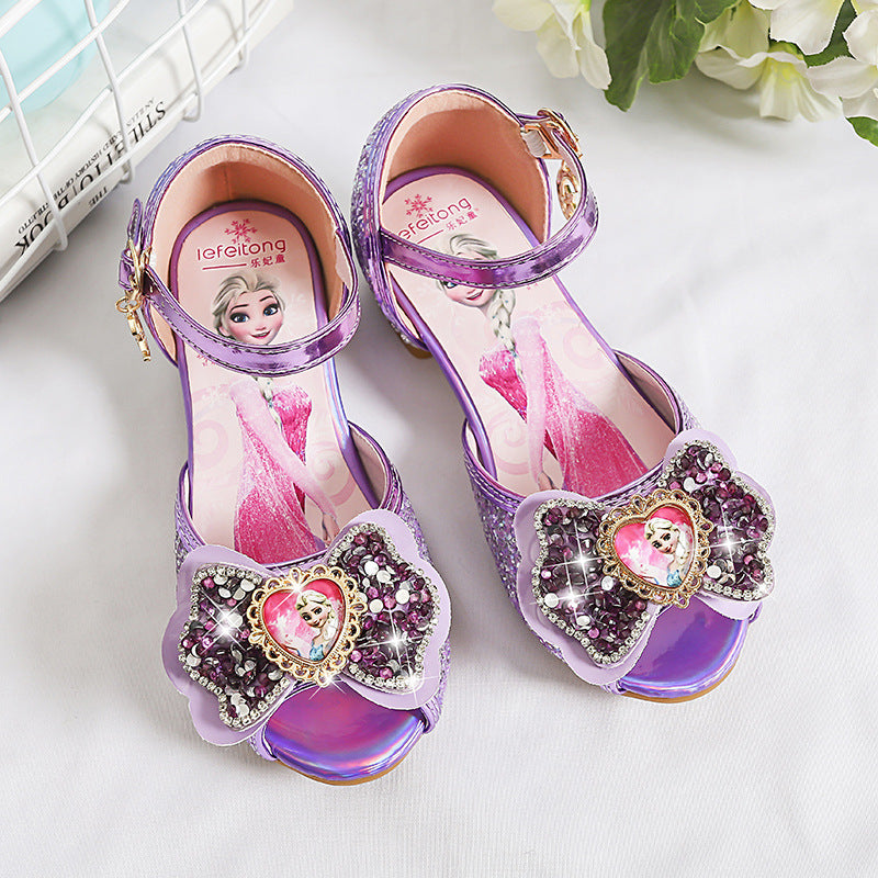 Mädchen Glitzernde Prinzessinnen Ballerinas mit dekorativem Blumenmotiv EB