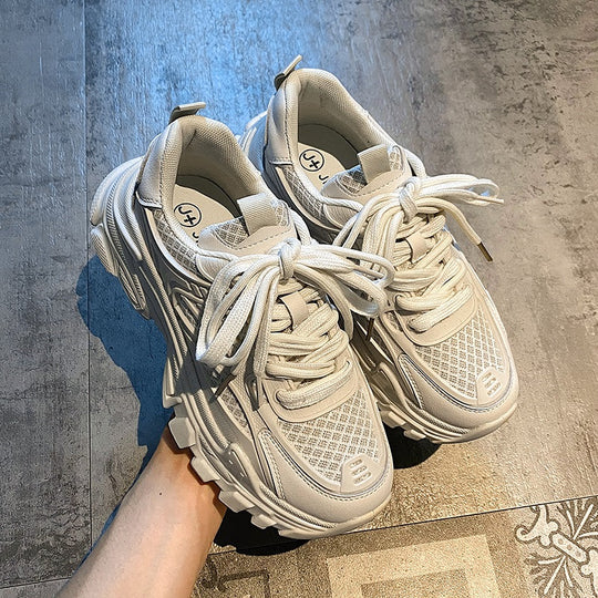 Damen Sportliche Sneakers mit atmungsaktiver Oberflächenstruktur und rutschfester Sohle EB