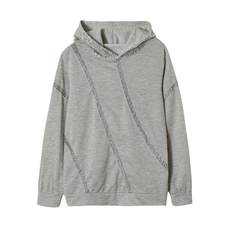 Damen Hoodie mit Glitzerakzenten und modernem Schnitt EB
