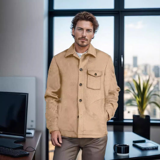 Herren Wolljacke im stilvollen Vintage-Look EB