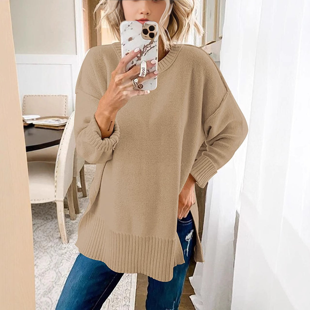 Damen Übergroßer Strickpullover EB