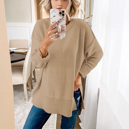 Damen Übergroßer Strickpullover EB