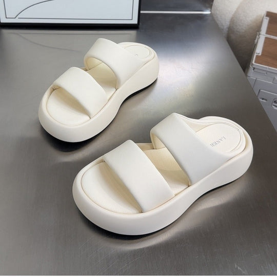 Damen Komfort-Sandalen mit leichtem Plateau und verstellbaren Riemen EB