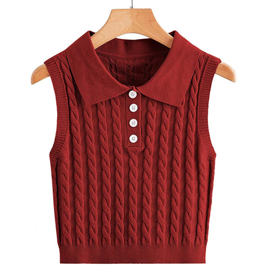 Damen Stricktop mit Kollo EB