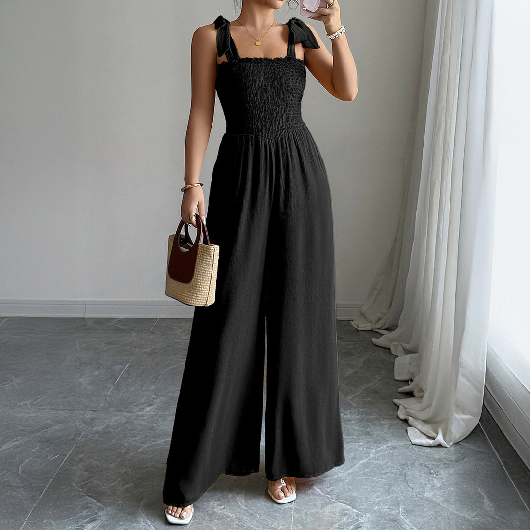 Damen Maxi-Kleid mit raffiniertem Rüschendesign und elastischem Oberteil EB