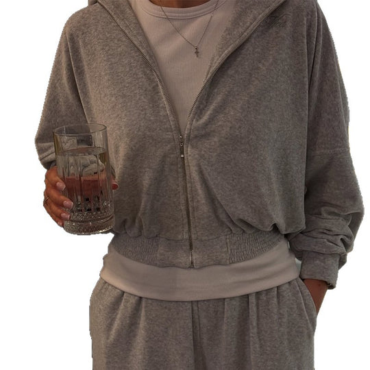 Damen lässiger Jogginganzug mit Kapuze EB