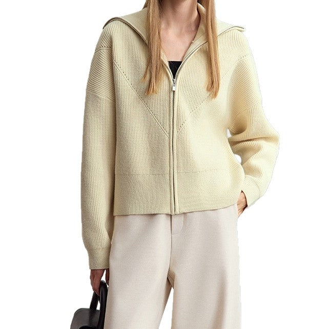 Damen Kapuzenpullover mit Reißverschluss und lässigem Schnitt EB