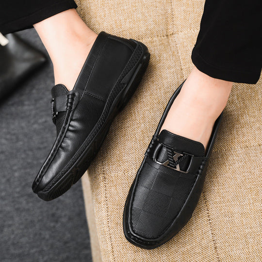 Herren Elegante Mokassins aus hochwertigem Leder mit rutschfester Sohle EB
